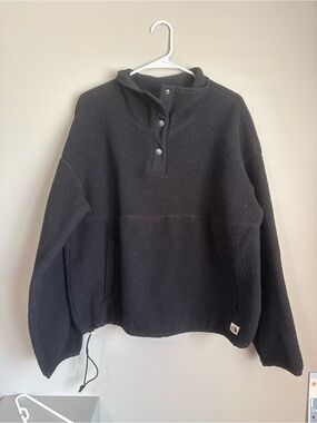 The North Face Black Fleece Snap-Front Zip Pullover Size XL